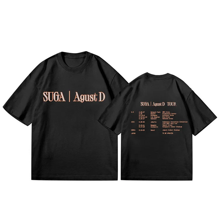 BTS SUGA Agust D 2023 World Tour Printed T-shirt