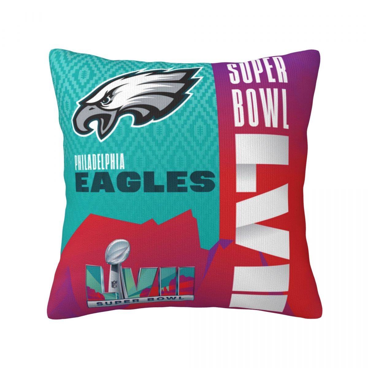Philadelphia Eagles Super Bowl LVII Bound Short Plush Cushion for Home Decor