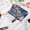 DIY Skull flower shaped diamond painting one-shoulder chain lady bag