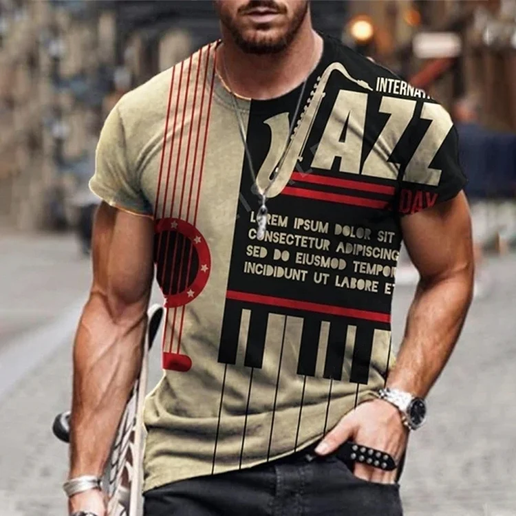 Broswear Casual Printed Short-sleeved T-shirt