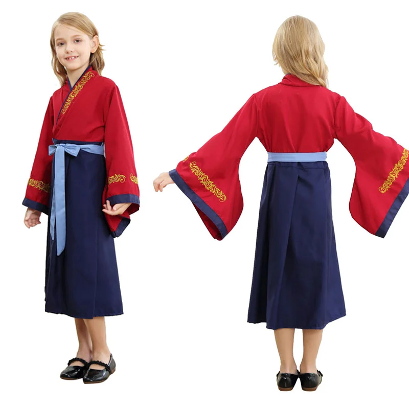 Traditional Chinese Dress Mulan Princess Dress For Little Girl Cosplay Costume