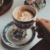 Vintage English Ceramic Coffee Cups and Saucers - Fairy Tale Couple Tableware