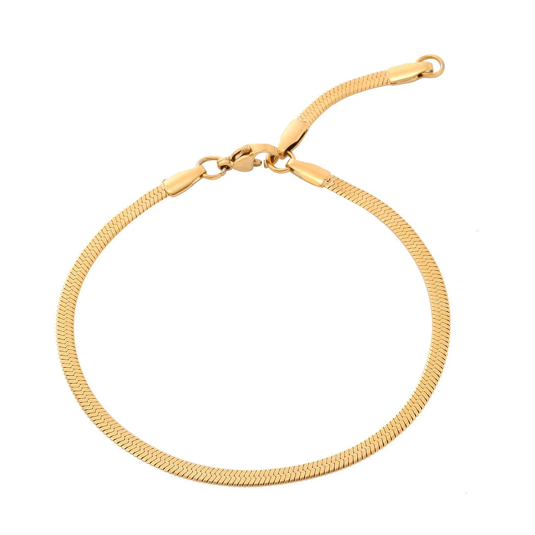 Stylish Simple 18K Gold Plated Stainless Steel Bracelet