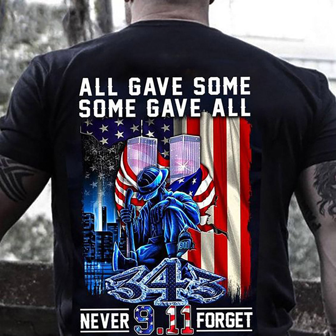 All gave some 9-11-01 printed men's t-shirts that will never be forgotten FitBeastWear