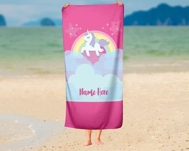 Personalized Kids Unicorn Towel For Summer&Beach|CGTowel42