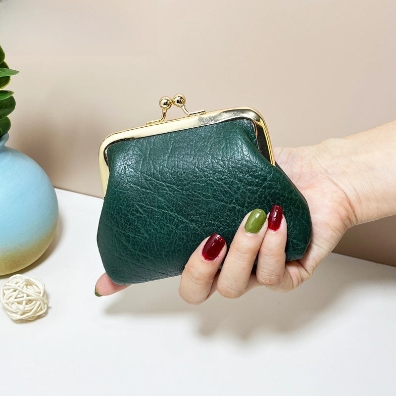 Vintage Women's Bag Coin Purse Women's Short Wallet Hasp Candy Color Coin Bag In Stock