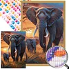 (45*65cm)Tropical Elephant - Full Round Partial AB Drill Diamond Painting
