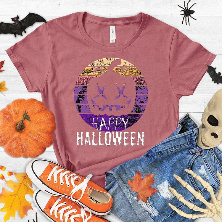 Pumpkins Happy Halloween T-Shirt-06879