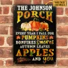 Fall Sign, Fall Harvest I Fall For Pumpkins Custom Classic Metal Sign, Porch Decoration Sign, Autumn Porch Decor
