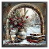 Winter Window Scenery-14CT Stamped Cross Stitch 50*50cm/19.69*19.69in tapestrymarket