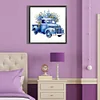 Diamond Painting -DIY Round Dril Blue Flower Truck(40x40cm)