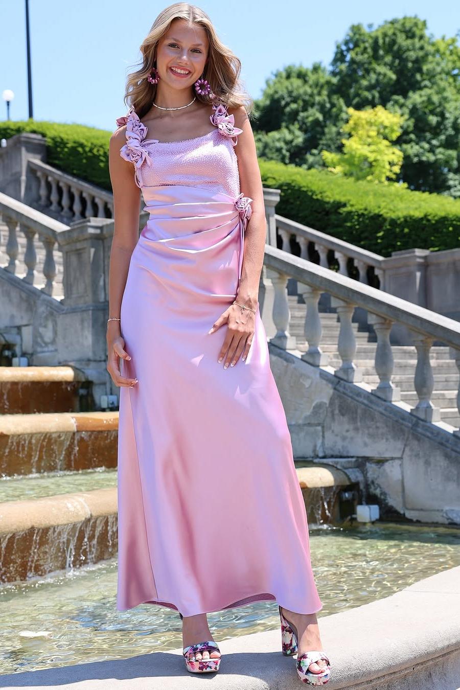 Oknass Charming Sleeveless Straps Mermaid Long Prom Dress With Pleated 