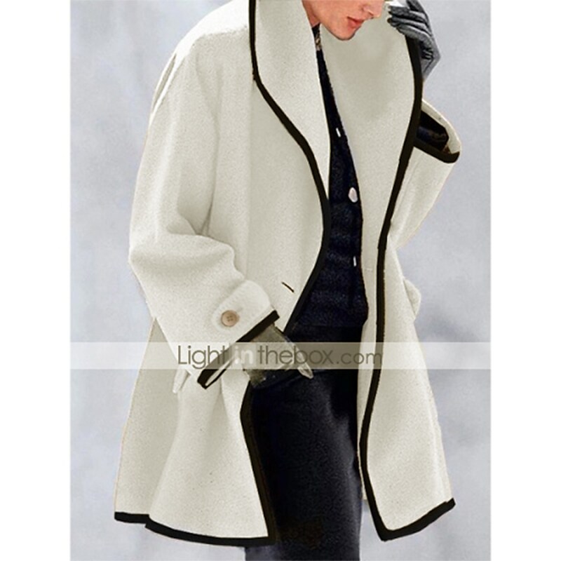 Women's Dailywear Jacket Long Sleeve Oversize Coat with Pockets