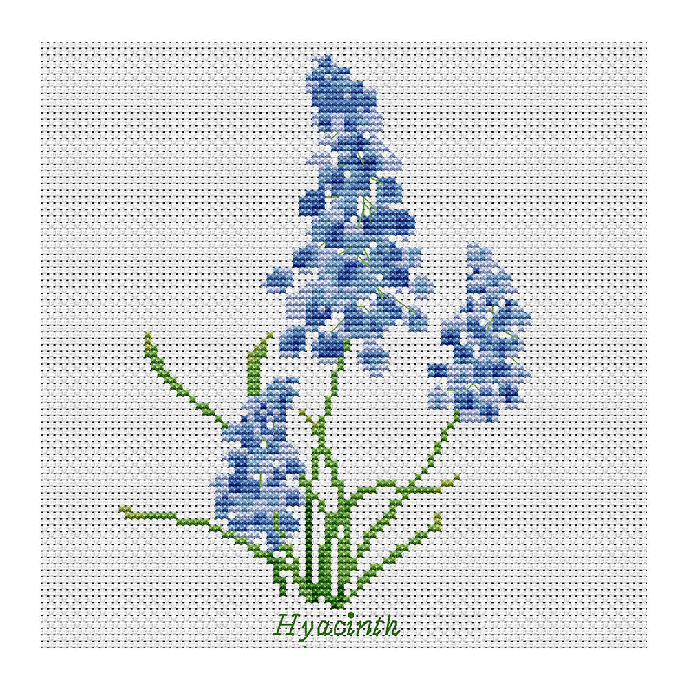 

Hyacinth - 11CT Stamped Cross Stitch - 29*29CM, 501 Original