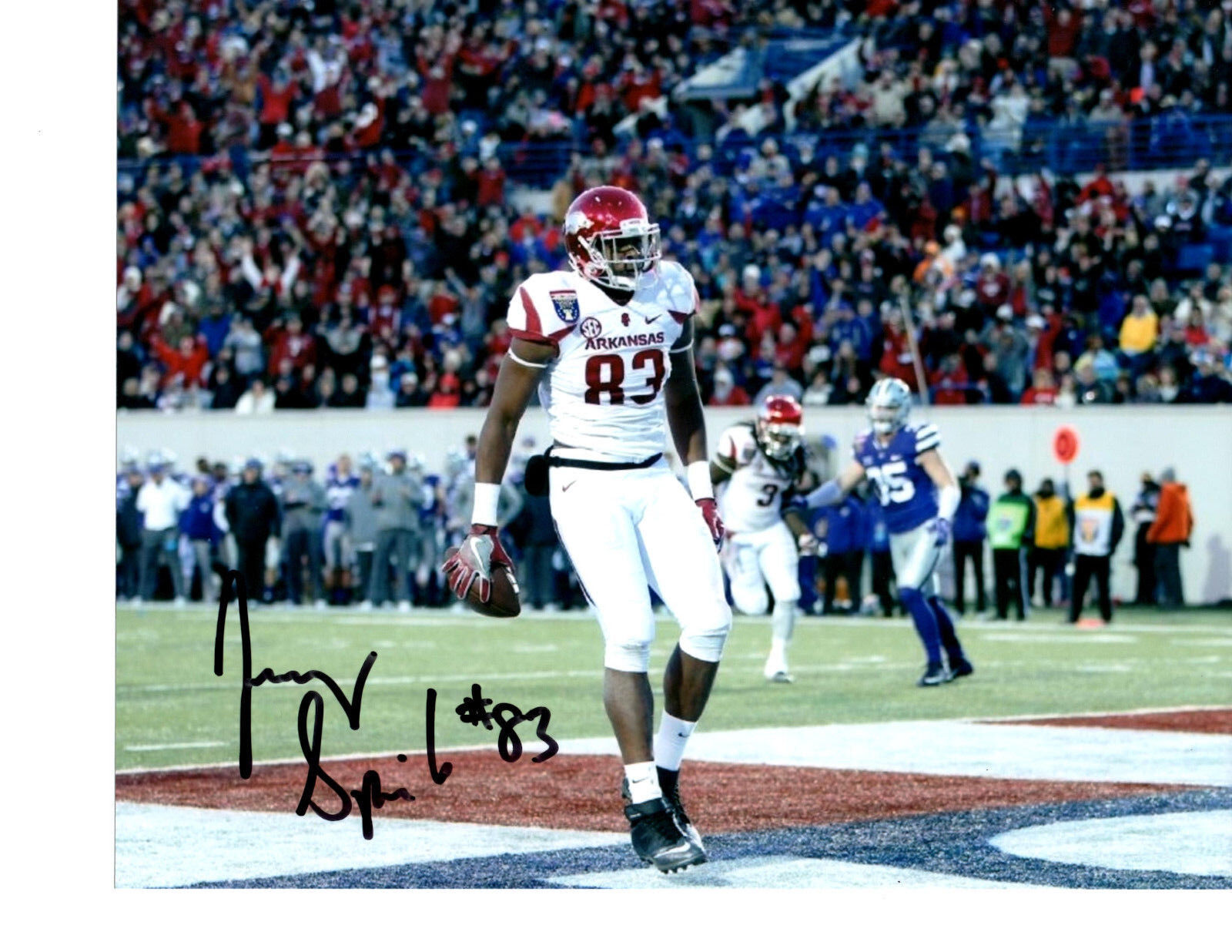 Jeremy Sprinkle Arkansas Razorbacks signed autographed 8x10 football Photo Poster painting b