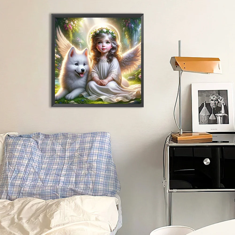 Diamond Painting - Full Round Drill - Wolf Angel(Canvas|30*30cm)