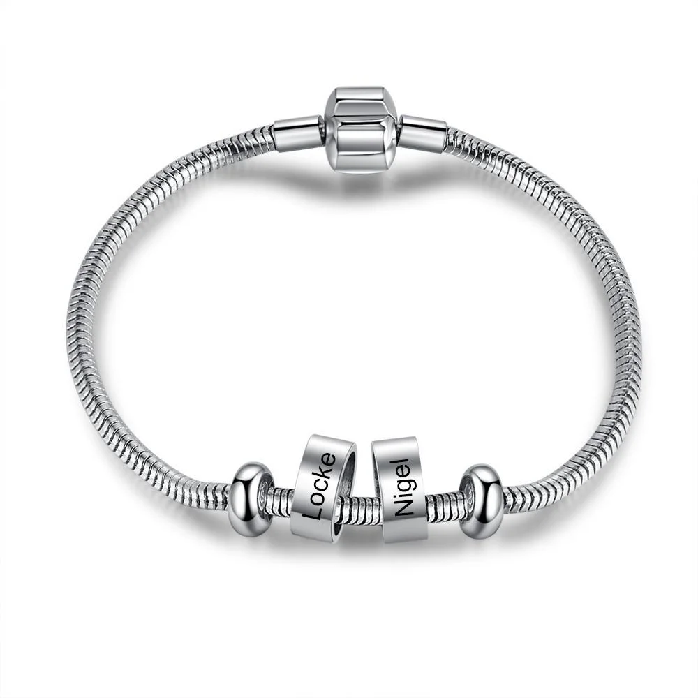 2 Namen Gravuren Armband Geschenk Kettenmachen