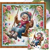Happy Old Lady-11CT Stamped Cross Stitch 45*45cm tapestrymarket