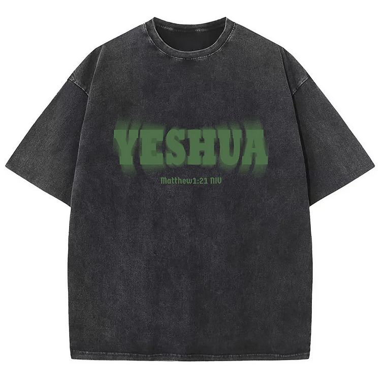 Sopula YESHUA Unisex Washed Short-Sleeved T-Shirt