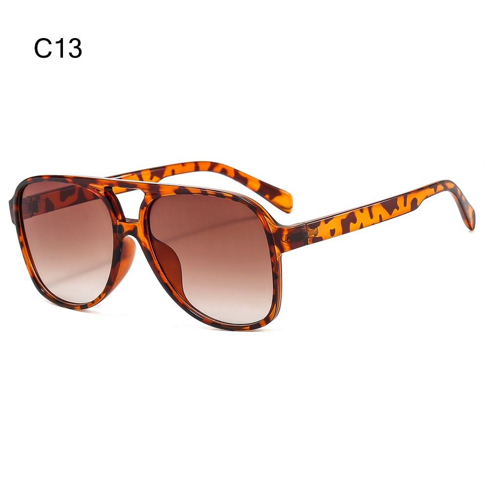 Double Bridge Oversized Pilot Sunglasses UV400 Protection Classic 70s Sun Glasses Yellow Driving Eyewear for Women & Men Glasses