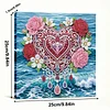 DIY Pearl Painting Love Rose with Frame for Home Wall Decor(25x25cm)