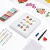 12pcs Flowers 5D DIY Square Drill Diamond Painting Kits for Adults Beginners Home Decor Diamonds Paintings Gem Art 5.91x7.09in