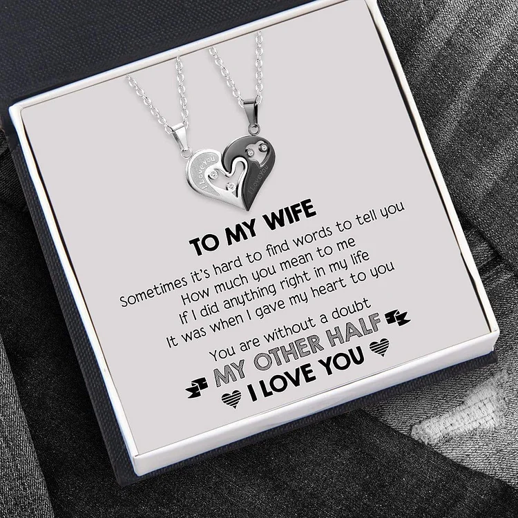 If I Did Anything Right In My Life It Was When I Gave My Heart To You Double Heart Necklace Gifts For Wife