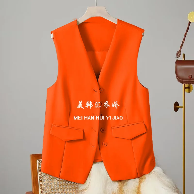 Toloer Toloer Vest Female 2024 Spring And Autumn New Korean Version Of Foreign Style Fashion Trend Vest Small Horse Clip Suit Jacket-Outfit Ideas