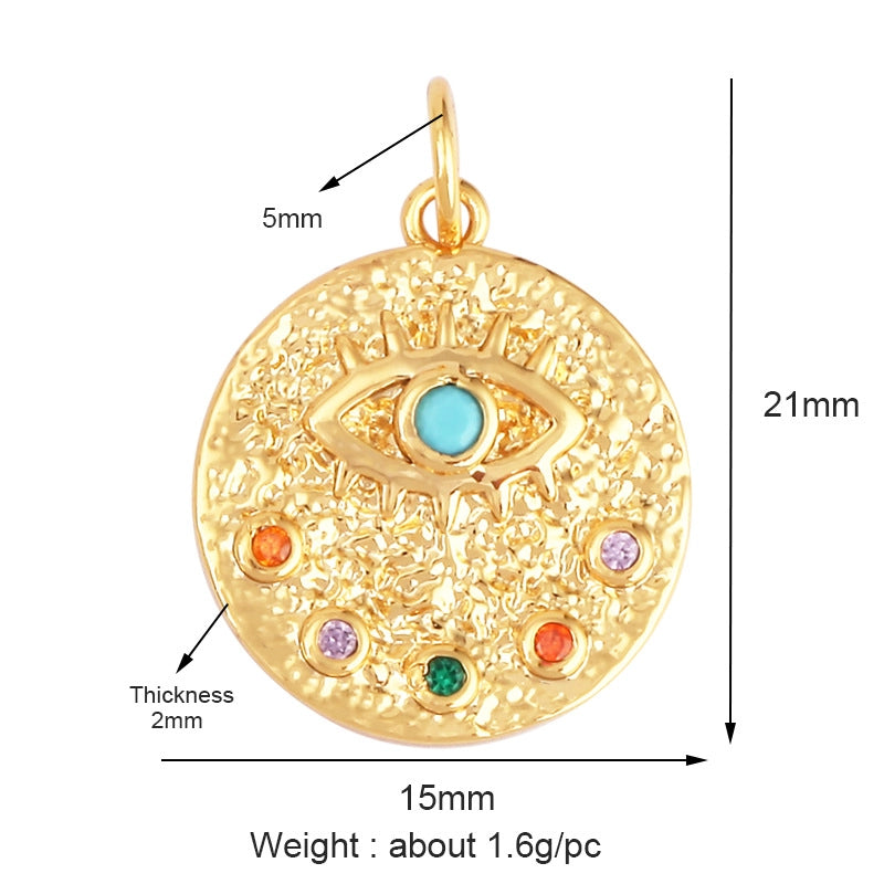 1 Piece Copper Devil’s Eye Pendant Jewelry Accessories