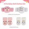 17" - 22" Pink and White Socks 4 Pcs Reborn Baby Doll Clothing Accessory Set - RBBI-Myrebornbabydoll&reg; Myrebornbabydoll&reg;