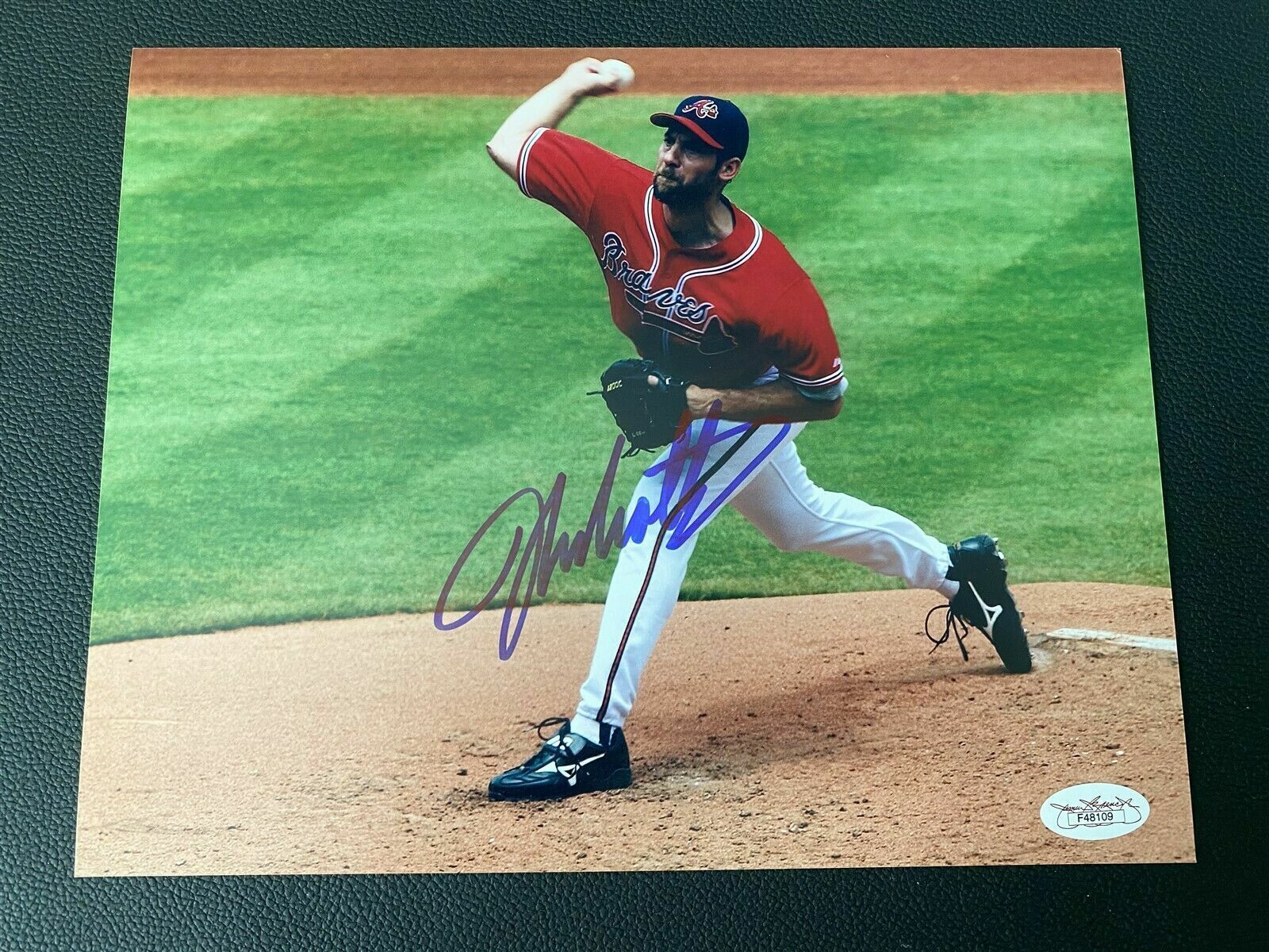 John Smoltz signed Atlanta Braves 8x10 autographed Photo Poster painting JSA