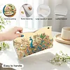 (25cm)Peacock PU DIY Diamond Painting Tissue Box for Beginners Adults Home