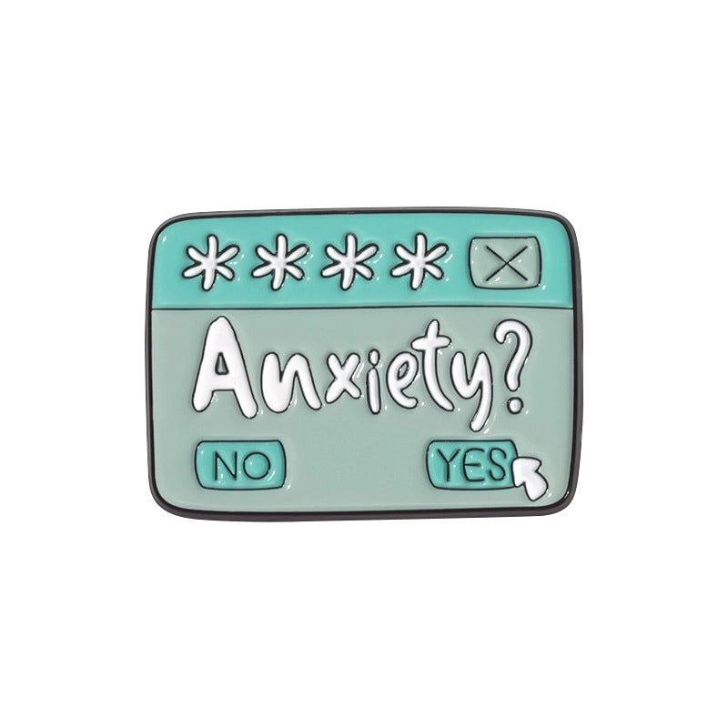 IG Style Pin Geometric Letter Alloy Stoving Varnish Plating Unisex Brooches