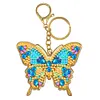 DIYMetal Double Sided Special Shaped Golden Butterfly Diamond Art Keyring Kits