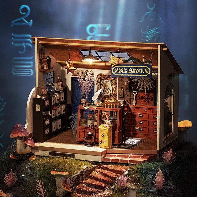 DIY Dollhouse Kit Miniature Detective Office Diorama Room Box: Mose's  Detective Agency DG156 Home Decor and Gifts, Miniature Office 