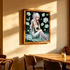 Special Shape Rhinestone Diamond Painting Kit Partial Drill(Lotus Lady)