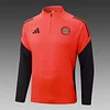 2025/2026 Bayern Munich Half-Pull Training Suit Orange-Red Football Shirt 1:1 Thai Quality Set