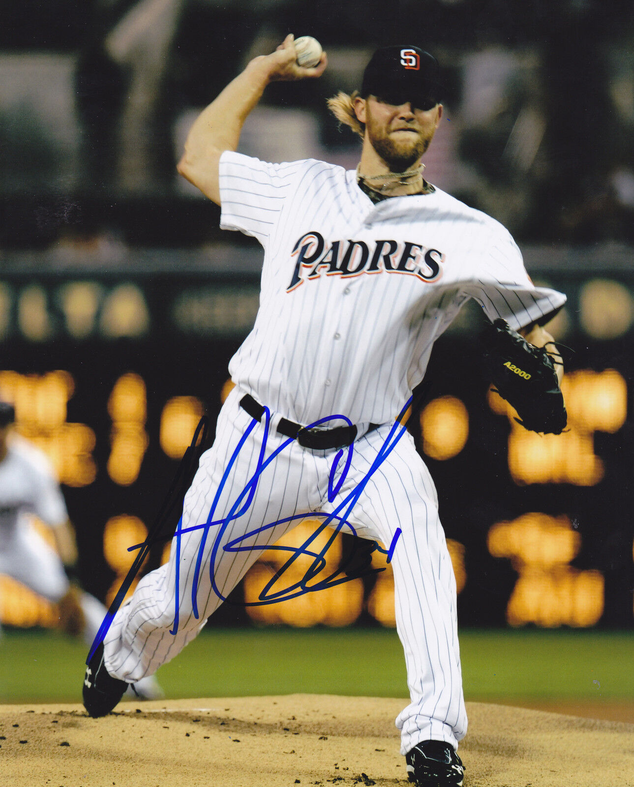 ANDREW CASHNER SAN DIEGO PADRES ACTION SIGNED 8x10