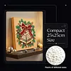 (25x25cm)DIY Pearl Painting Xmas Framed Handmade Pearl Material Art Kit Living Room Decor