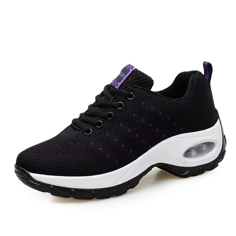 Women Sneakers Mesh Running shoes Ladies Walking Dancing Casual  Comfortable Outdoor Air Cushion Breathable Footwear Lace up