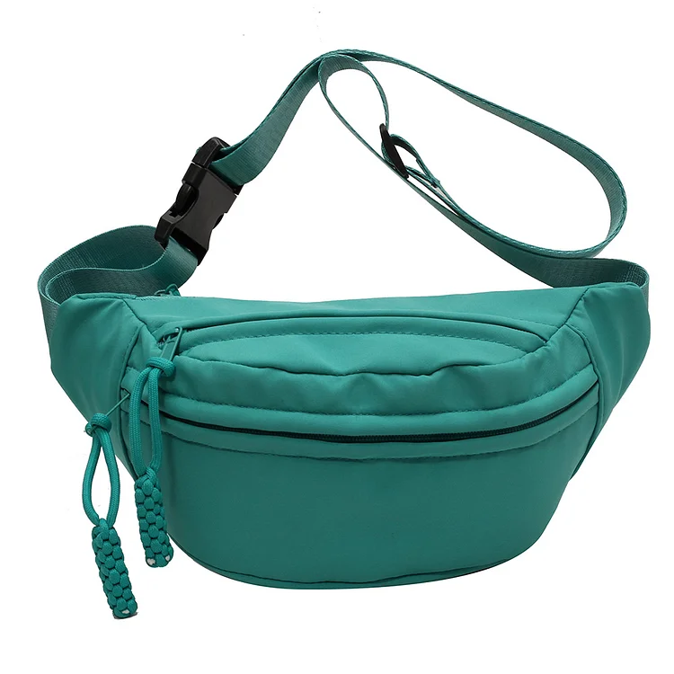 Women Chest Bag Canvas Fashion Waist Pack Belt Bag Outdoor Travel Bags (Blue)