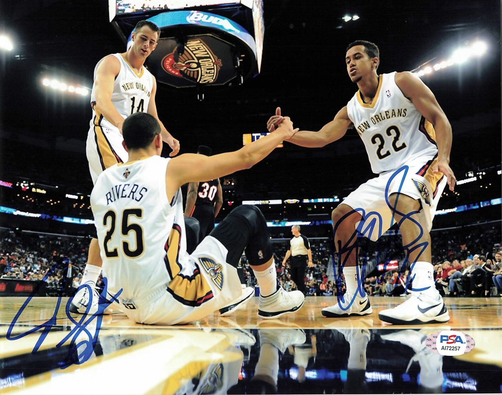 BRIAN ROBERTS JASON SMITH signed 8x10 Photo Poster painting PSA/DNA New Orleans Pelicans Autogra