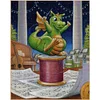 (US Only)Dragon Printed Cross Stitch Kit 50x60cm DIY 14CT Thread Art Needlework Decor