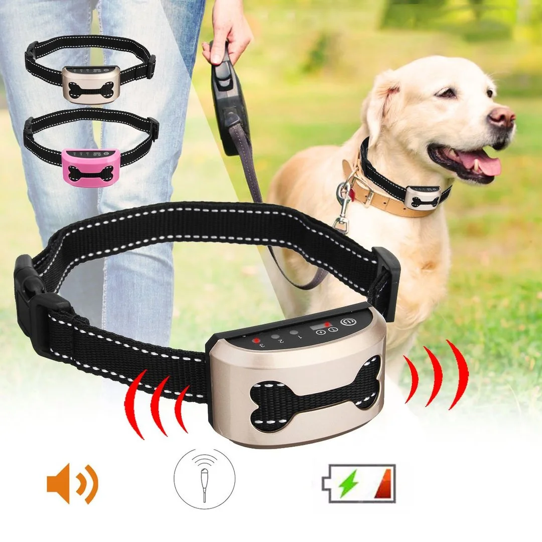 Anti Bark Dog Collar with Rechargeable and Waterproof Technology