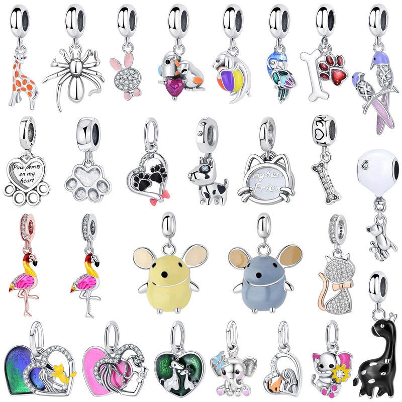 1 Piece 925 Sterling Silver Animal Pendant Jewelry Accessories