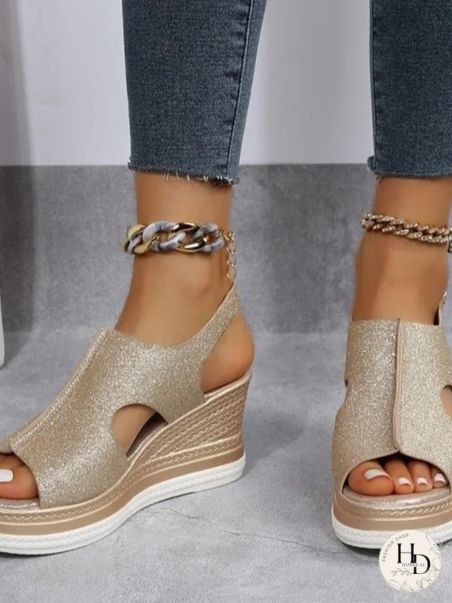 Women's Sandals Wedge Sandals Platform Sandals Plus Size Outdoor Daily Beach Summer Wedge Heel Peep Toe Casual