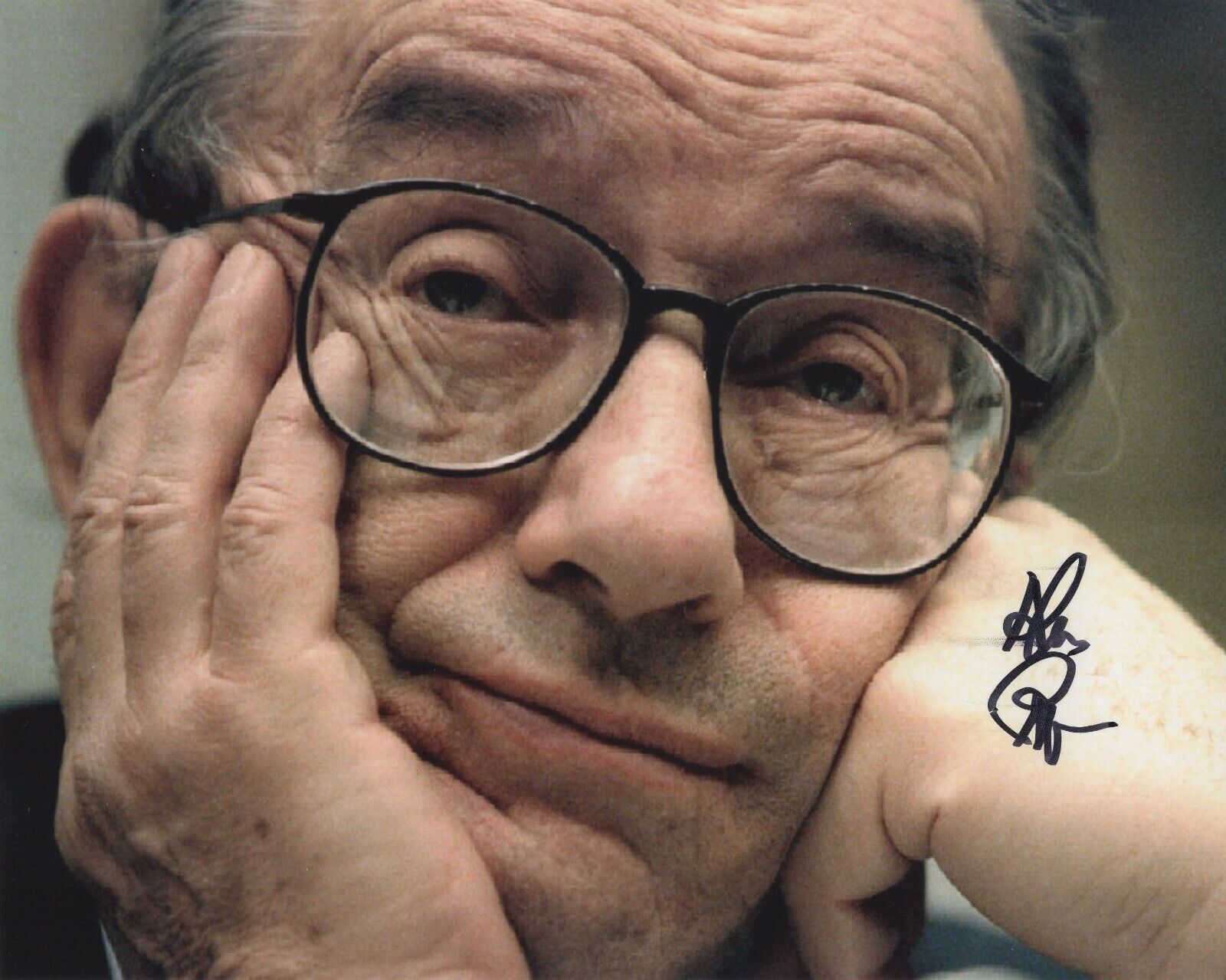 ALAN GREENSPAN SIGNED AUTOGRAPH 8X10 Photo Poster painting CHAIR OF THE US FEDERAL RESERVE #3