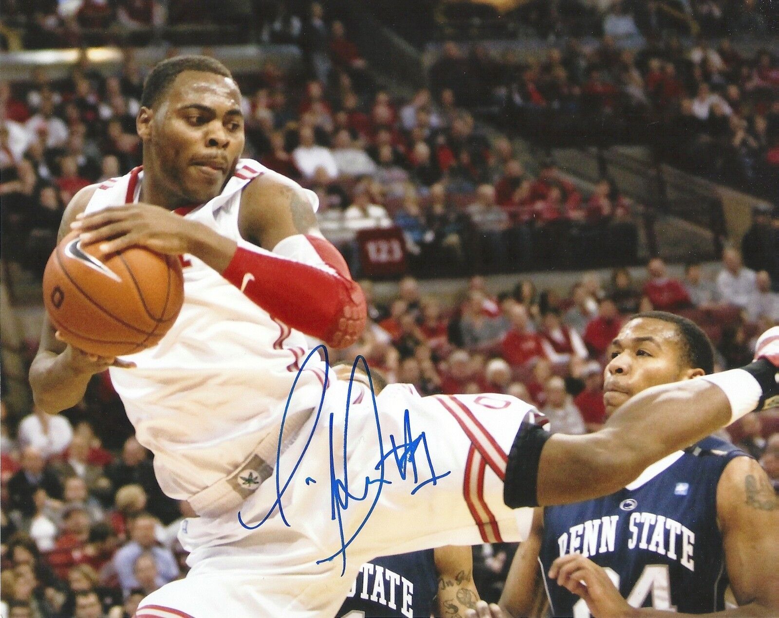 DESHAUN THOMAS 'OHIO STATE BUCKEYES' SIGNED 8X10 Photo Poster painting 2 *COA