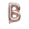 20PCS English Letters 16" Aluminum Film Golden Silver Rose Gold Balloons Birthday Party Decor