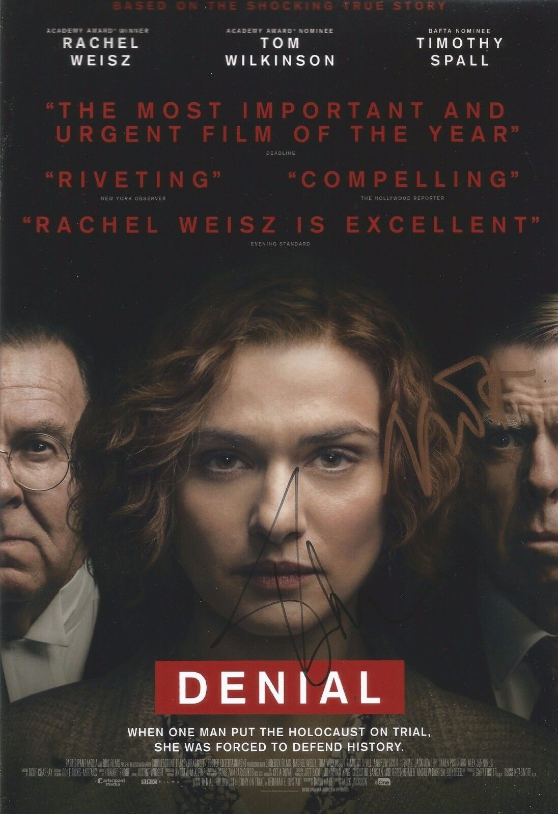 Andrew Scott/Timothy Spall Signed Denial 12x8 Photo Poster painting AFTAL